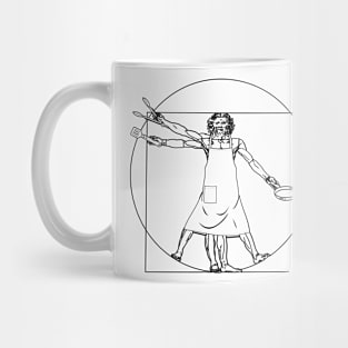 Retro Vitruvian Grill Dad Fathers Day Gifts Funny Grill Mug